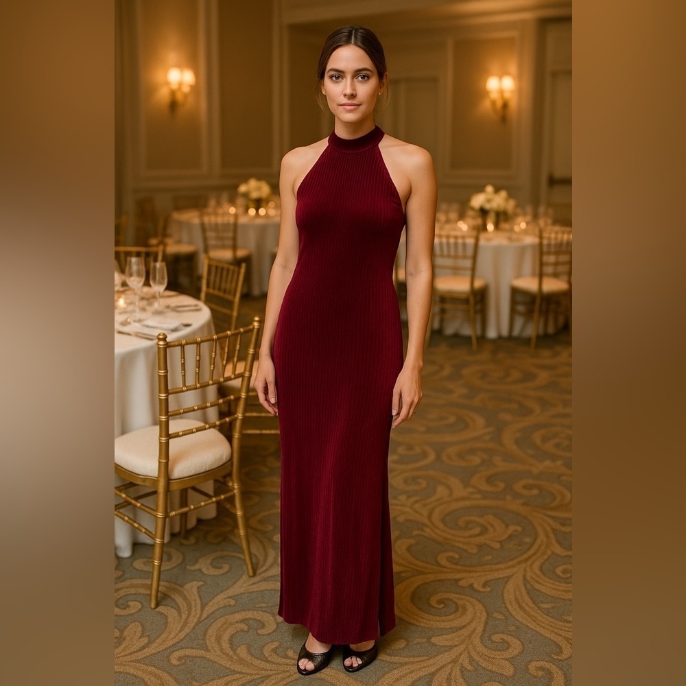 Forever 21 formal dress large maroon